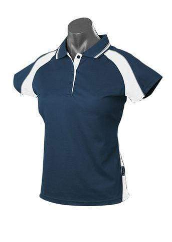 Aussie Pacific Ladie's Panorama Polo Shirt 2309 Casual Wear Aussie Pacific Navy/Ashe/White 6 